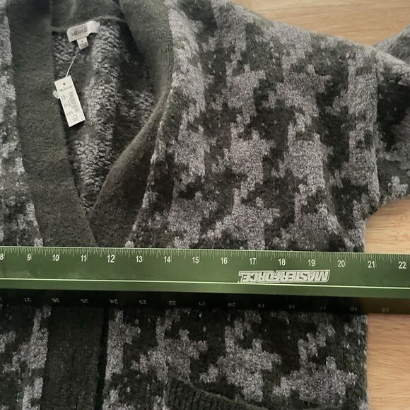 Madewell Allston Double-Button Cardigan Sweater in Houndstooth Sz S Pockets New - Picture 5 of 7